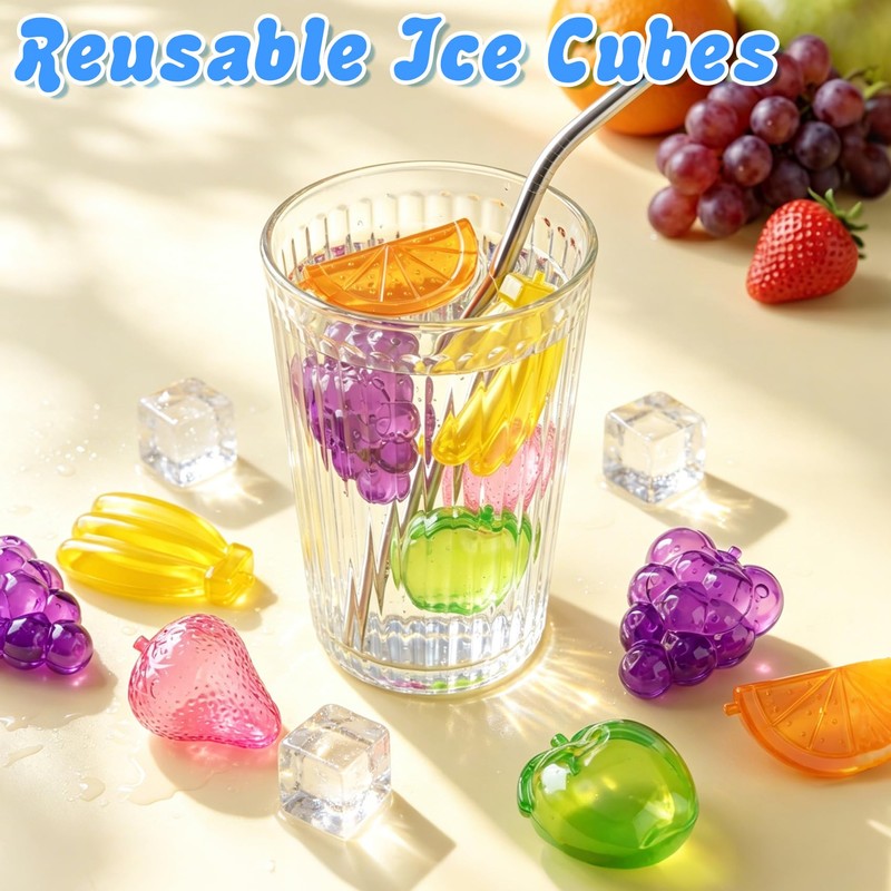 20 Pack Reusable Plastic Ice Cubes Refreezable Ice Cubes for