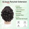 Wirctp Ponytail Extension,10" Claw Clip in Ponytail Extensions Short Curly