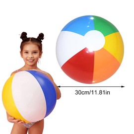 QEDBOJE 4pcs Inflatable Water Balls Beach Ball Beach Ball for Outdoor Summer Activities Water Games Swimming Pool Beach Party (Rainbow Colour)