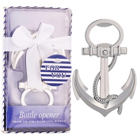 Pack of 20 Silver Nautical Theme Anchor Beer Bottle Opener Wedding Favors,Bottle Opener Party Favors for Guest Souvenir Gift for Baby Shower Birthday Party Decorations and Supplies (anchor)