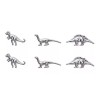 Patry Aretes Set De 6 Piezas Dinosaurios Trex Velociraptor Regalo
