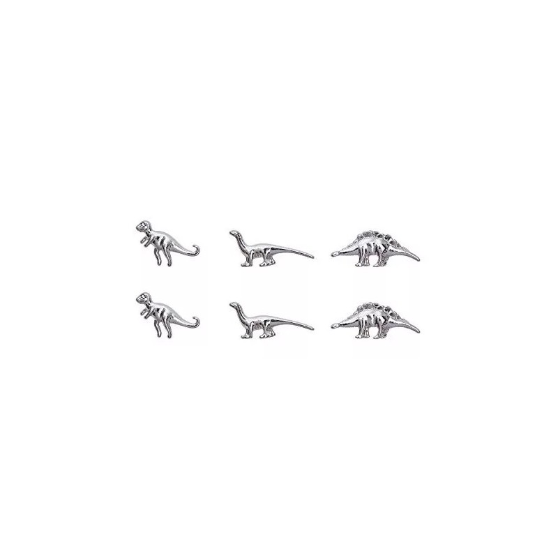 Patry Aretes Set De 6 Piezas Dinosaurios Trex Velociraptor Regalo