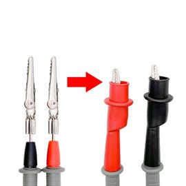 Multimeter Test Lead Kit for Fluke Meter Electrical Alligator Clip Probes Use for Circuit Testing (Red and Black)