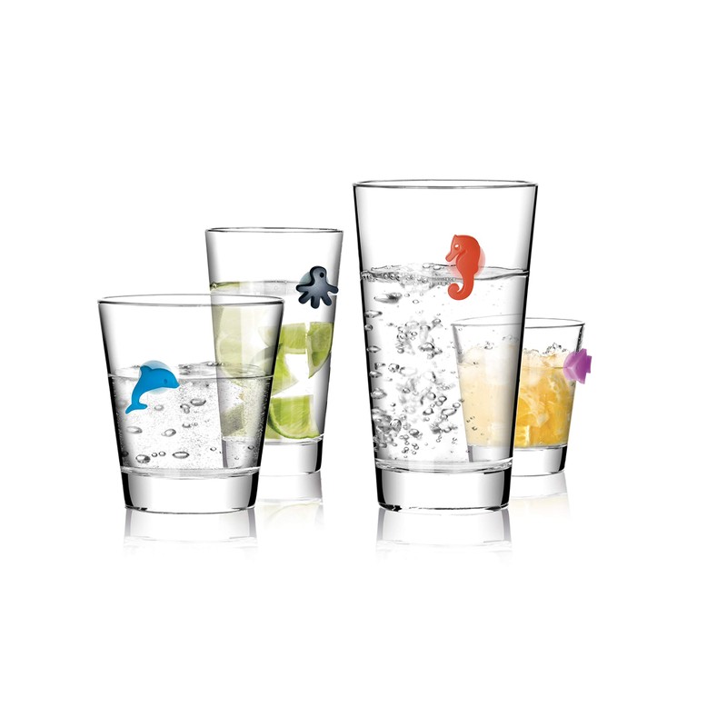 Tescoma Mydrink 12-Piece Glass Tags, Ocean