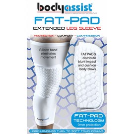 BodyAssist FatPad Extended Knee/Leg Sleeve White Large Single