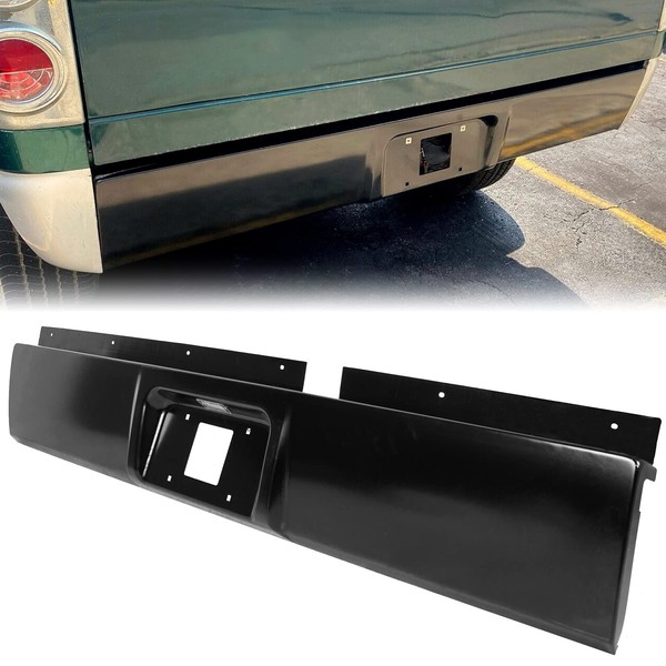 ECOTRIC Rear Steel Roll Pan Compatible with 2002-2008 Dodge Ram