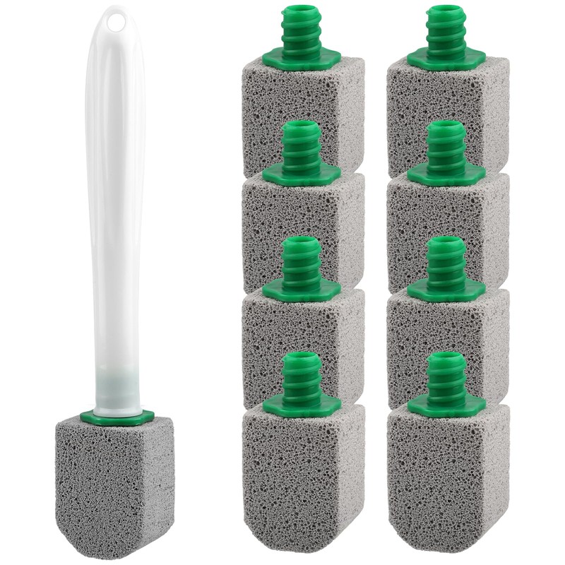 Bimsstein Toilettenreiniger, 10 Stück WC Cleaning Block mit 1 Griff,