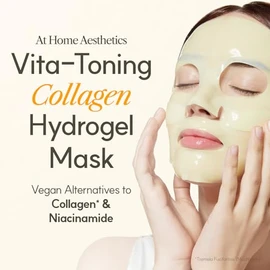 The Face Shop At Home Aesthetic - Mascarilla Facial Coreana de Hidrogel | Set de 4 Piezas Antiedad y Luminosidad | Con Colágeno y Vita Complex 10 Toning | Reafirma, Hidrata y Atenúa Manchas K-Beauty