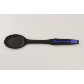 Tupperware 8019 Cooking Spoon Ready to Handle Mixing Spoon Black Blue