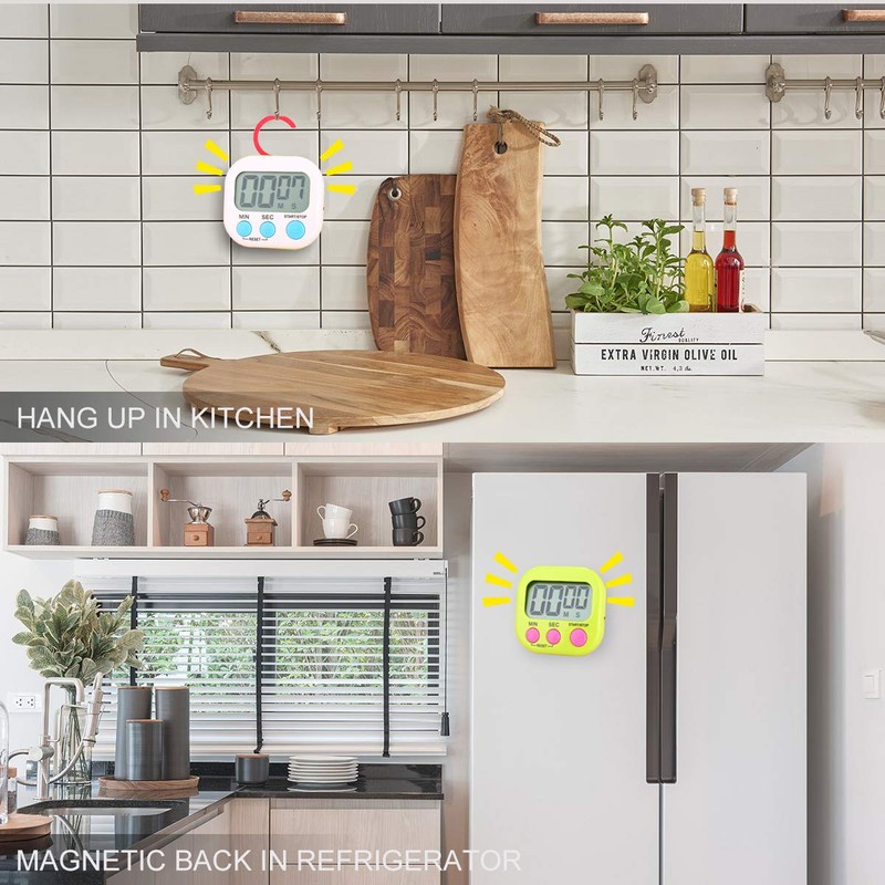 Kitchen Timer Digital for Teachers Kids Cooking with Magnetic and