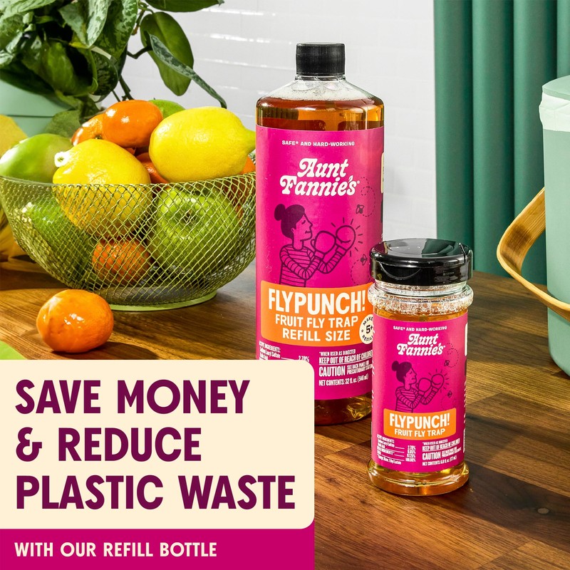 Aunt Fannie's FlyPunch Fruit Fly Trap for Indoor and Kitchen