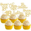 Paquete de 30 adornos para magdalenas de feliz cumpleaños 18