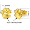 Paw Stud Earrings Jiahanzb Paw Stud Earrings Sterling Silver Paw