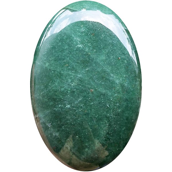 NUOTE Green Crystal Green Aventurine Palm Stone Crystal - Natural Chakra Reiki Polished Healing Thumbed Oval Pocket Worry Stone Crystals for Anxiety Stress Relief Therapy, Reiki Healing
