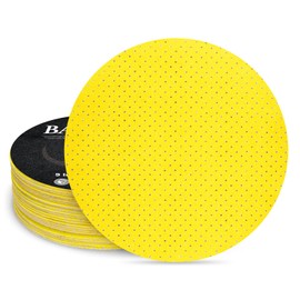 BAOSTC 120 Grit 9-Inch Perforated Hook-and-Loop Drywall Sanding Discs, Durable Aluminum Oxide Sanding Pads for Drywall Sanders – Improved Dust Extraction & Long-Lasting Performance (10-Pack)