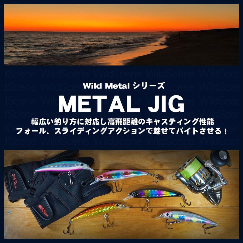 Wild Scene Metal Jigs, Throw Jigs, Set of 5, Assist