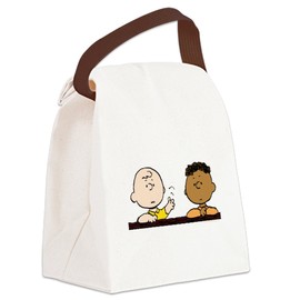 CafePress Peanuts Chuck & Franklin Canvas Lunch Bag with Strap Handle