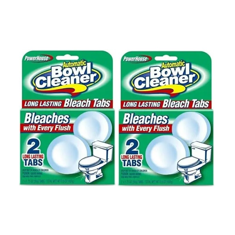 PowerHouse Automatic Bowl Cleaner Bleach Tabs 2ct Each Pack -