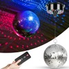 Rotating Disco Ball Motor with Light, 6RPM Spinner Light 18LEDs
