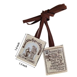 Scapulars Catholic,3 Pack Bulk Brown Scapular Of Our Lady Of Mount Carmel,Escapularios Catolicos Scapular Catholic Gift For Women Man,Mexican Catholic Decor Religious Statues Wall Cross Art Decoration