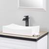 Novatto NP-01141 Ceramic Above Counter Rectangular Bathroom Sink, 21.75'' L