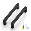 Ravinte 25 Pack Square Cabinet Pulls 5 Inch Black Kitchen