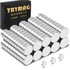 TRYMAG 100Pcs Round Small Refrigerator Magnets, Multi-Use Tiny Mini Neodymium