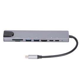 Multiport Usb Hub 8 in 1 Type C to HD Multimedia Interface USB3.0 USB C RJ45 Memory Card USB C Hub