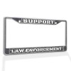 Fastasticdeals Metal Insert License Plate Frame Support Law Enforcement Police