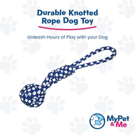 My Pet & Me - Durable Knotted Dog Rope Toy - Dog Chew Toy for Fun Loving Chewers, Puppy Teething Toy, Interactive Rope Toys to Keep Dogs Busy, Perfect for Playtime