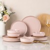 AmorArc Ceramic Dinnerware Sets for 4, 12 Pieces Handpainted Plates