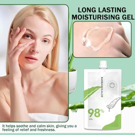 Moisturizing Gel for Face & Body,Non-sticky Gel After Sun Aloe Lotion Skin Care,Fast Absorbing Long Lasting Refreshing Hydrating Face Moisturizer for All Skin Types 07