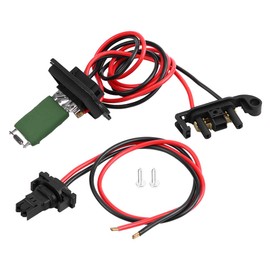 MotorMinds Gebläsemotorwiderstand, Heizungsgebläse -Lüftermotorwiderstand mit Widerstand Stecker Kabelbaum und Schraube Ersatz für Clio Mk3 III MEDUS 7701209803