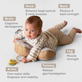Taf Toys Tummy Time Toys Ergonomic Toy & Teether for Infant Newborn Supportive Baby Tummy Time & Neck Strengthening Develops Muscles for Crawling Mont