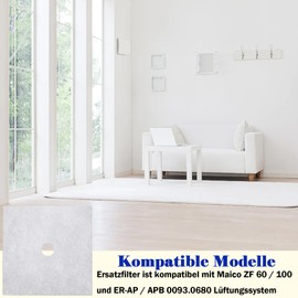 Replacement Filters for Maico ZF 60/100 and ER-AP/APB 0093.0680 Ventilation System Air Filter Class G2-135 x 135 mm Diameter 22 mm Dust Filter Replacement Filter Pack of 25