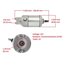 H&H bros For Honda Foreman 500 Starter w/ Relay Solenoid TRX500FE TRX500FM 4x4 2005-2011