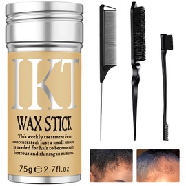 SOVONCARE 4 Pcs Hair Wax Stick for Flyaways with Brushes – Slick Back Hair Stick Wax for Women & Kids | Lightweight, Non-Greasy Hair Gel Stick for Sleek & Smooth Styles 2.7 Oz