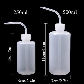 Tattoo Wash Bottle - Yuelong 2Pcs 500ml&250mL Wash Bottle Watering Tools,Economy Plastic Squeeze Bottle for Medical Label Tattoo Supplies