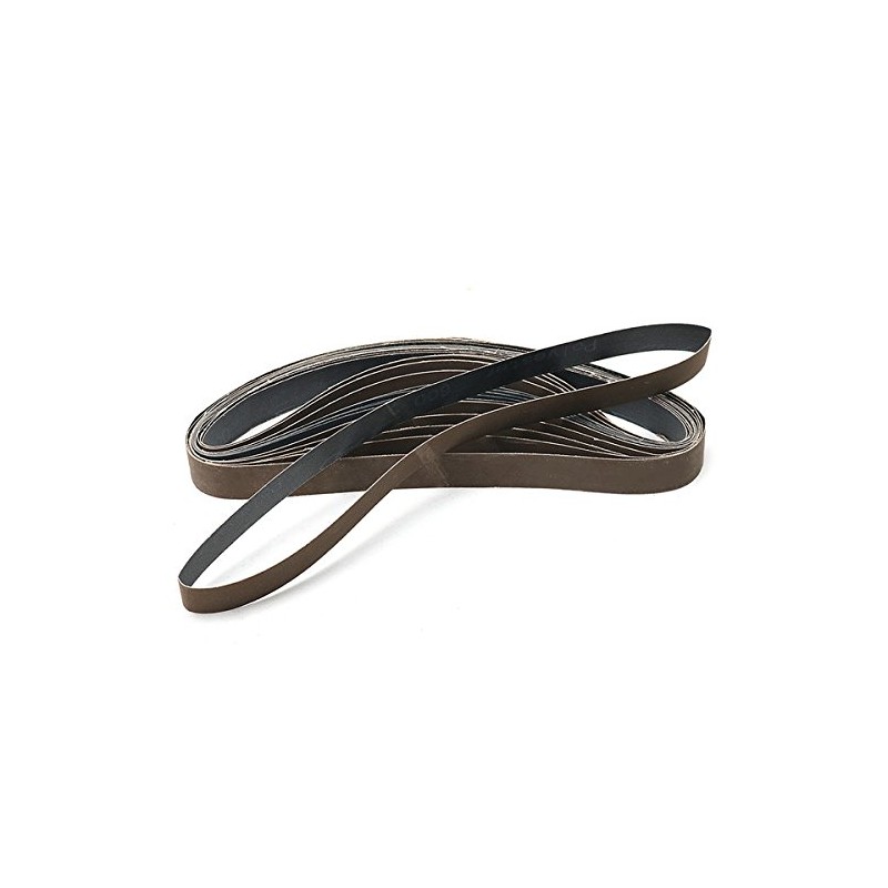 MASUNN 15pcs 25x762mm Sanding Belts 600/800/1000 Grit Aluminum Oxide Sanding