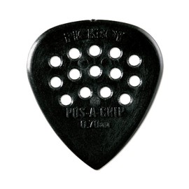 Pickboy PB37P07 Pos-A-Grip Guitar Picks, Black, Carbon/Nylon, 0.70mm, 10 Picks