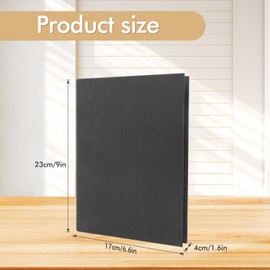 Skycase A5 Ring Binder Refillable - Black with Brown Refill Paper, Planner & Notebook with 6 Rings, Organiser for School, Office, Study, High Quality & Durable