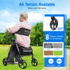 Walkers for Seniors with Seat, 8" Big Wheels Folding Adult