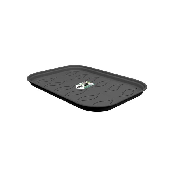 elho Green Basics Grow Tray Saucer 36 - Saucer for Indoor, Outdoor, Grow your Own & Accessories - Ø 36.0 x H 2.2 cm - Black/Living Black