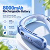 Wearable Neck Fan for Hands-Free Cooling – 8000mAh Rechargeable Design