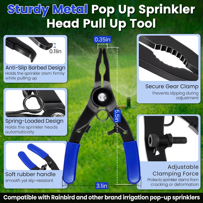 2 Pack Spray Head Pull-Up Tool Compatible with Rain Bird