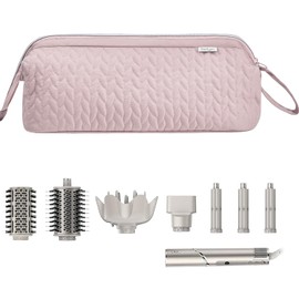 KarSyon Shark Flex Style Case for Dyson Airwrap Hair Dryer Brush Revlon Hair Tools Travel Bag Carrying Case Flat Curling Iron Organizer (Pink)