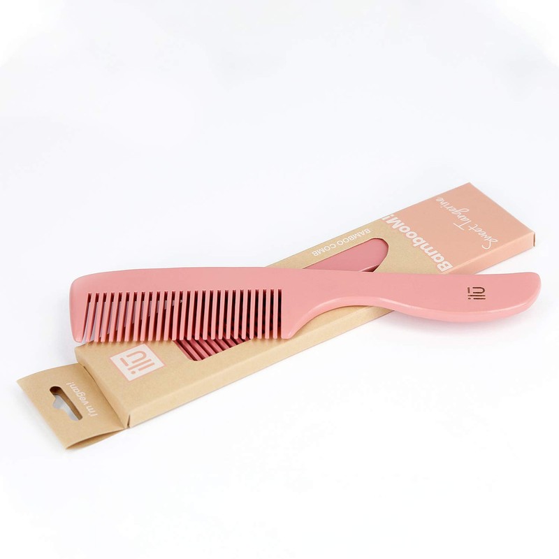 4B ILU BambooM Eco-friendly Bamboo Comb (Close Teeth - Pink