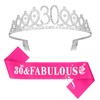 Casoty 30th Birthday Sash and Tiara for Women, 30th Birthday