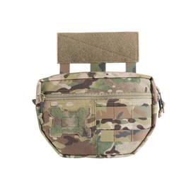EXCELLENT ELITE SPANKER Tactical Drop Dump Pouch Molle Tool Pouch with Hook & Loop Carrying Kit Bag for Vest Chest Rig(Multicam)