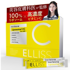 Ellis Vitamin C Beauty Care Drinking, Vitamin C, Liposome, Vitamin C, Liposome, 30 Packets, 1 Month Supplement, Vitamin C Derivative, Lemon Flavor